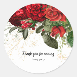 Sticker Rond Fleurs glam chic modernes pour toutes les occasion