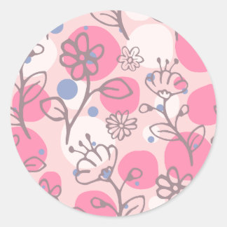 Sticker Rond fleurs magnifiques, nature