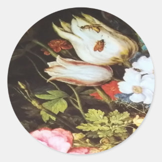 Sticker Rond fleurs marguerites