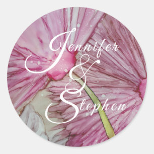 Sticker Rond Fleurs mariages