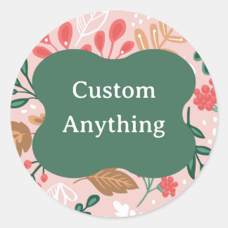 Sticker Rond Fleurs personnalisables
