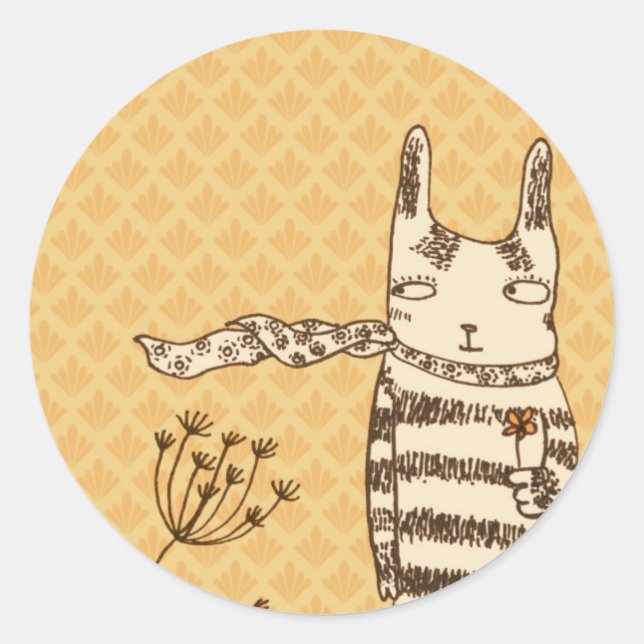 Sticker Rond Fleurs pour vous (Devant)