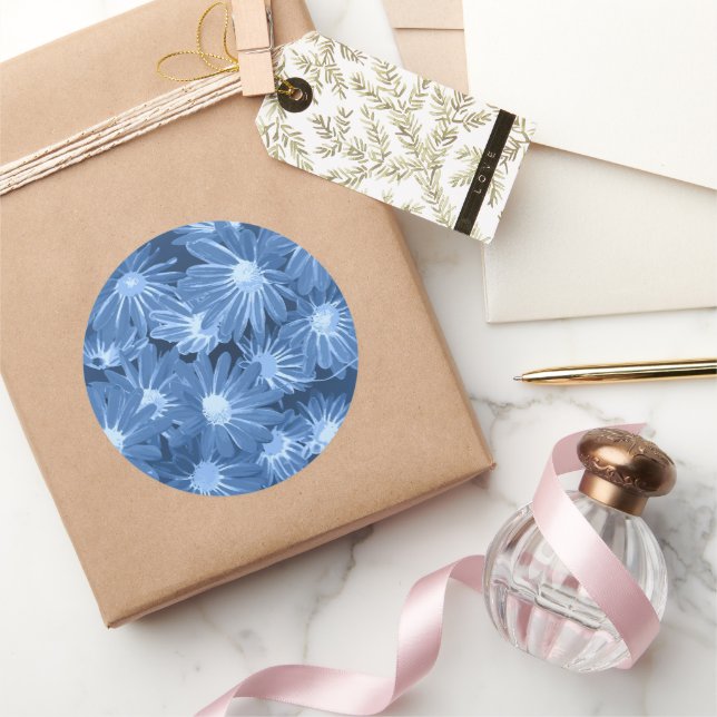 Sticker Rond Fleurs rouges et jaunes 3 (Cadeaux)