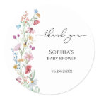 Fleurs sauvages Baby shower Merci