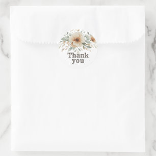 Sticker Rond Fleurs sauvages de l'Ouest merci