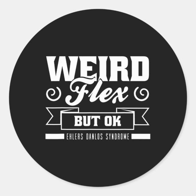 Sticker Rond Flex Mais Ok Ehlers Danlos Black White Zebra Stri (Devant)