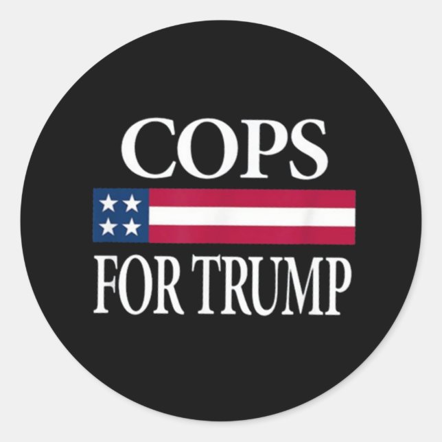 Sticker Rond flics pour trump (Devant)