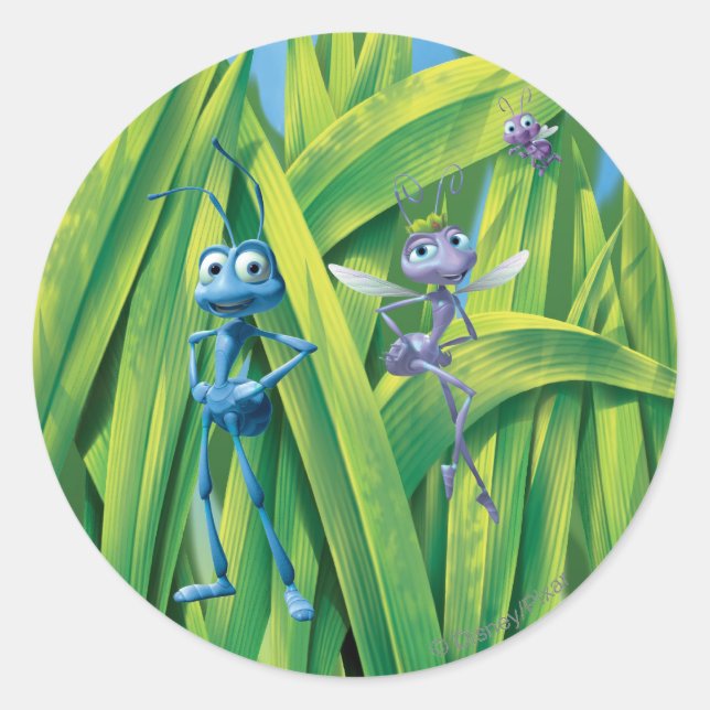 Sticker Rond Flik, Dot et Princess Atta (Devant)
