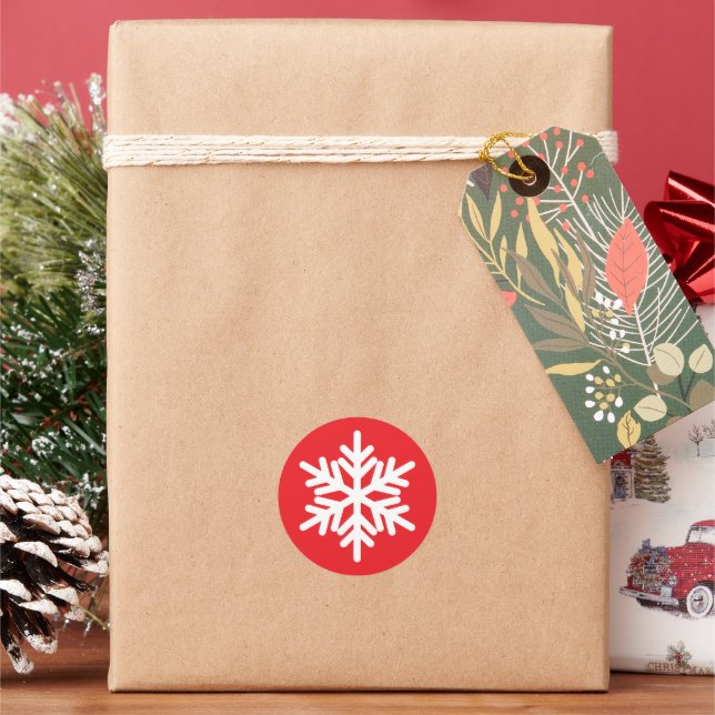 Sticker Rond flocon (vacances)