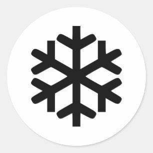 Sticker Rond Flocon de neige