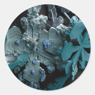Sticker Rond Flocon de neige