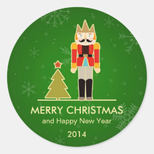 Sticker Rond Flocon de neige de Noël - salutation de vacances