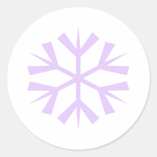 Sticker Rond Flocon de neige super violet