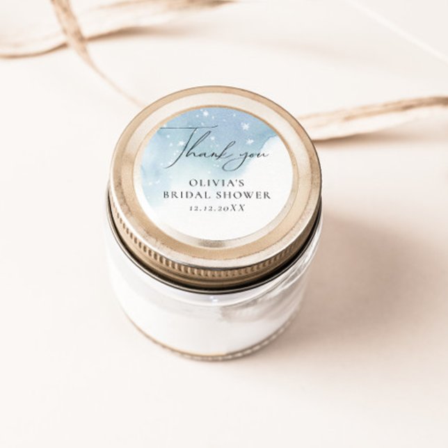 Sticker Rond Flocons de neige bleus  (Créateur téléchargé)