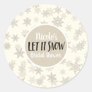 Sticker Rond Flocons de neige de crème Fais la neige Faveur de