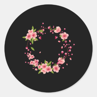 Sticker Rond Floral 101 101St 101 Ans Aimés