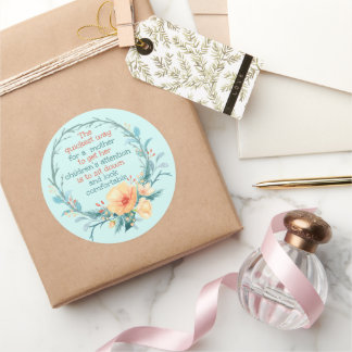 Sticker Rond Floral Maman Le Moyen Le Plus Rapide Pour Une Mère