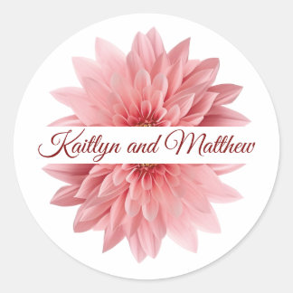 Sticker Rond Floral Mariage romantique
