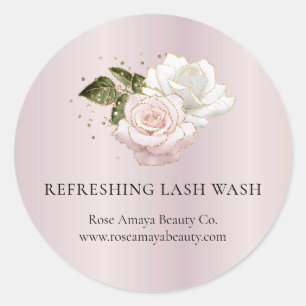 Sticker Rond Floral Parties scintillant Lash Extension Beauté É