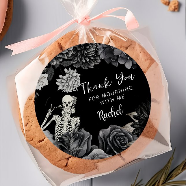 Sticker Rond Floral RIP Années 30e anniversaire (Créateur téléchargé)