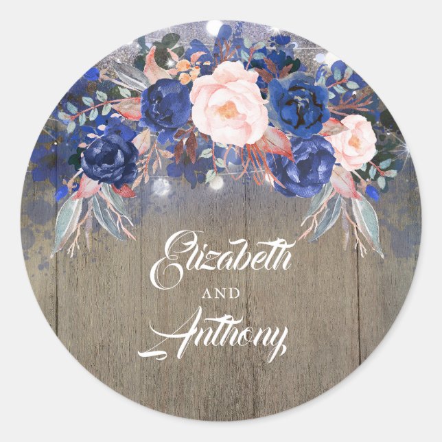 Sticker Rond Floral Rustique (Devant)