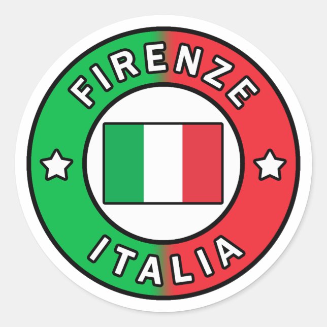 Sticker Rond Florence Italia (Devant)