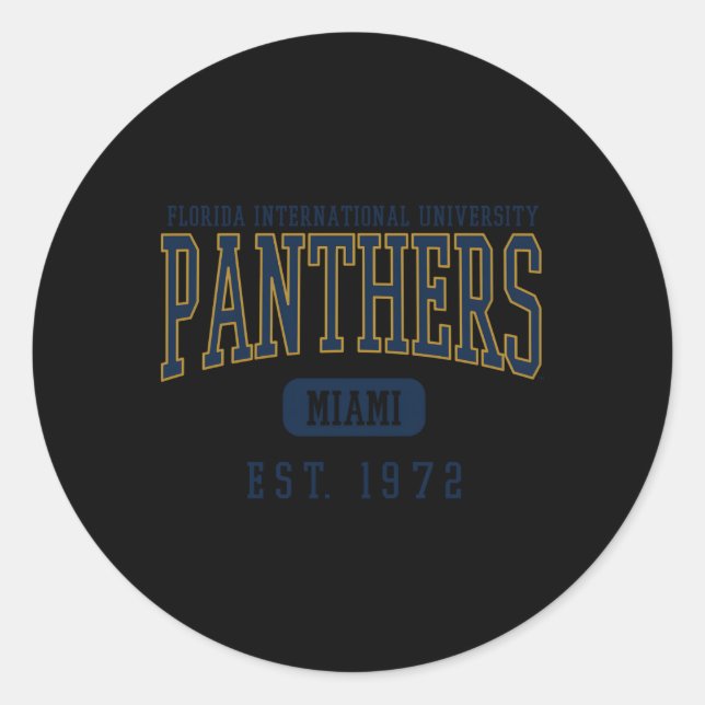 Sticker Rond Florida International Fiu Panthers Date de fondati (Devant)