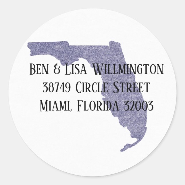Sticker Rond Floride Adresse de retour Label Seal (Devant)