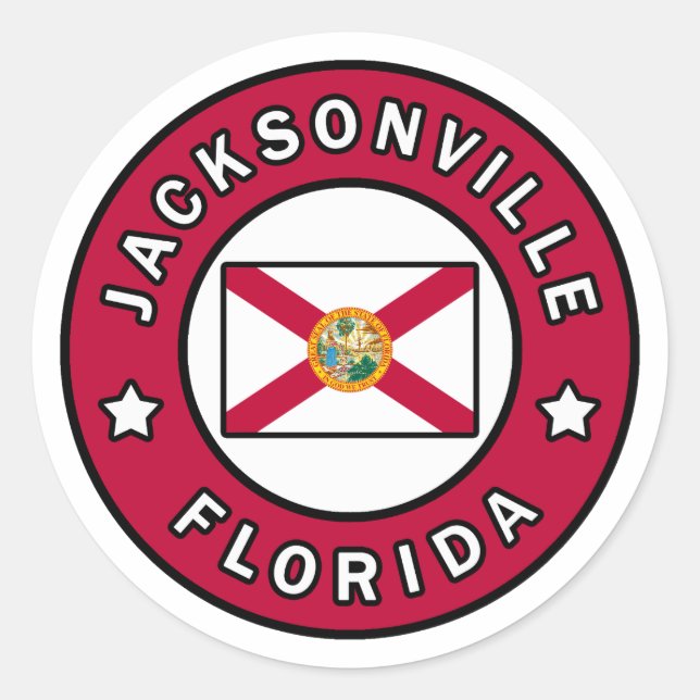 Sticker Rond Floride de Jacksonville (Devant)
