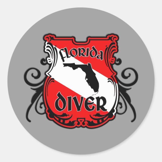 Sticker Rond Floride Diver (Devant)