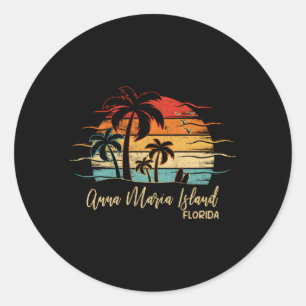 Sticker Rond Floride L'île Anna Maria