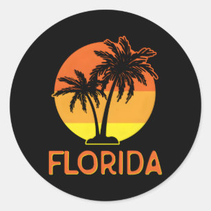 Sticker Rond Floride Orange