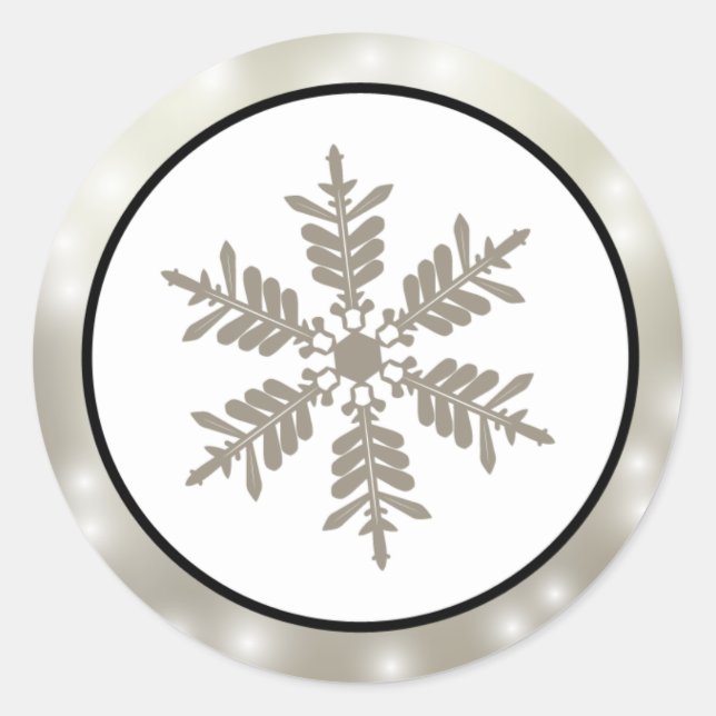 Sticker Rond Flou de Noël en argent de 20 à 1,5 po (Devant)