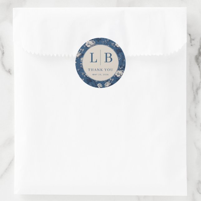 Sticker Rond Flourish & Fête Wedding (Sac)