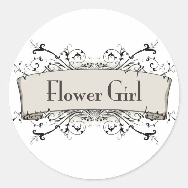 Sticker Rond *Flower Girl (Devant)