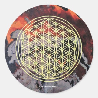 Sticker Rond Flower of Life