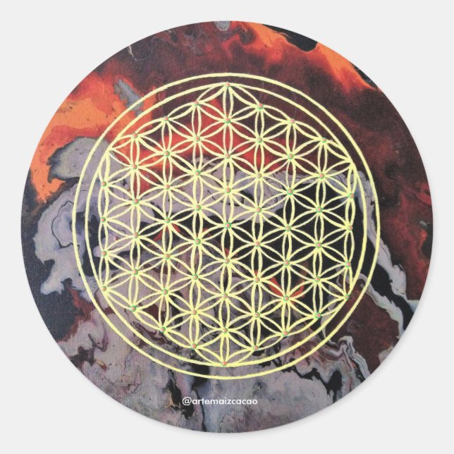 Sticker Rond Flower of Life (Devant)