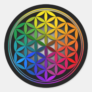 Sticker Rond flower of life1