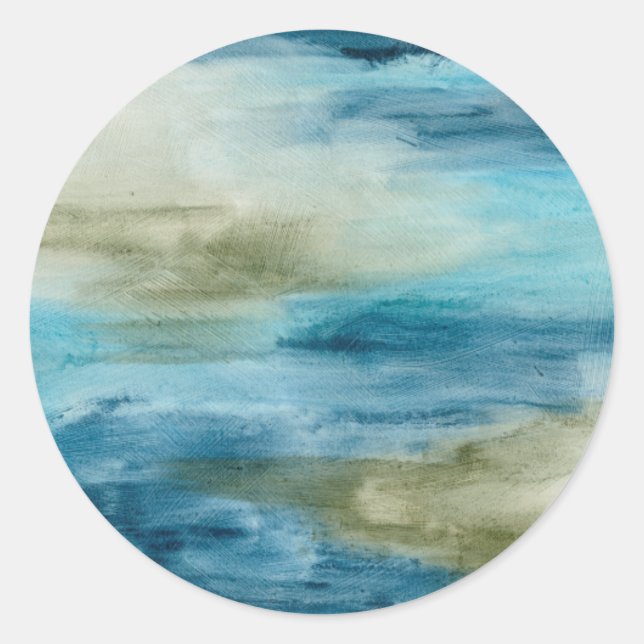 Sticker Rond Flux océanique II (Devant)