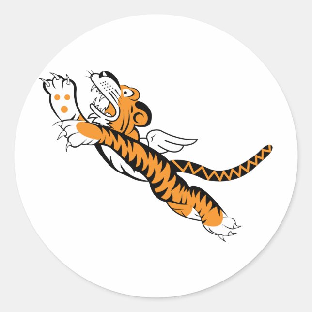 Sticker Rond Flying Tigers (Devant)