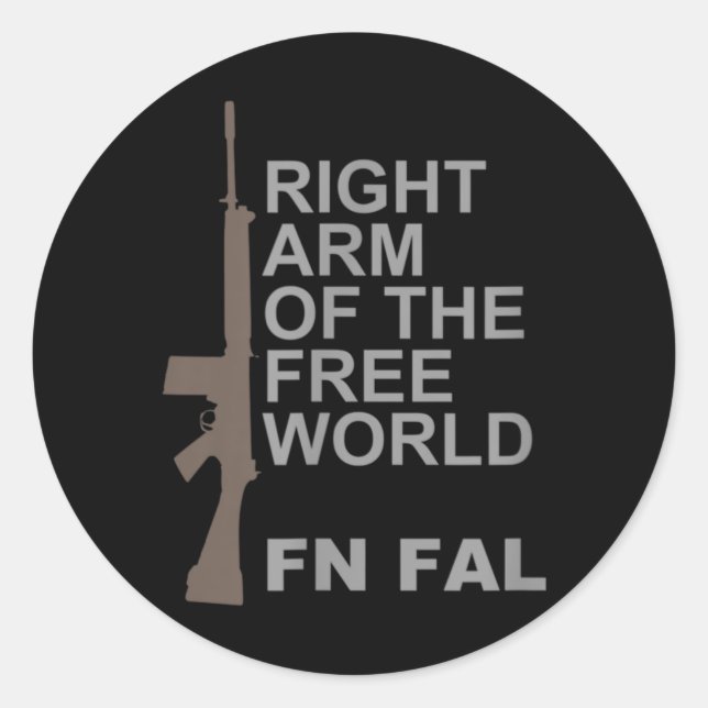 Sticker Rond FN FAL Right arm of the free world (Devant)
