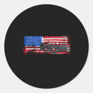 Sticker Rond Fn P90 Machine à sous-pistons d'arme de défense pe
