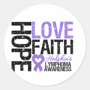 Sticker Rond FOI d'AMOUR d'ESPOIR de lymphogranulomatose