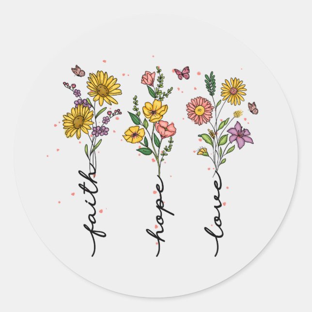 Sticker Rond Foi-Espoir-Amour (Devant)