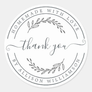 Sticker Rond Foliage de Merci fait maison