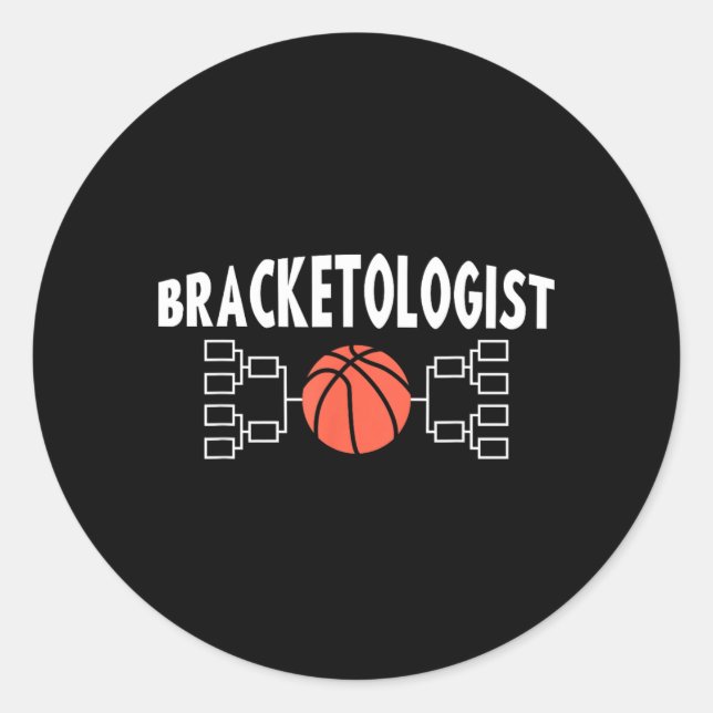 Sticker Rond Folie du tournoi de basket-ball de Bracologist (Devant)