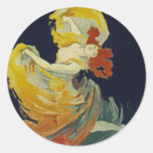 Sticker Rond Folies Berger ~ La Loie Fuller
