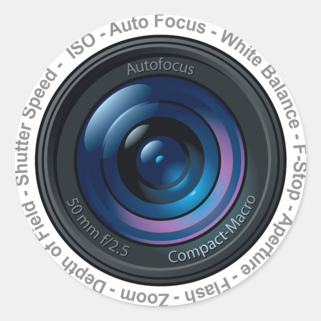 Sticker Rond Fonctionnalité DSLR (Devant)