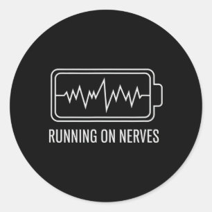 Sticker Rond Fonctionnement Sur Les Nerfs Anxiété Énergie Santé