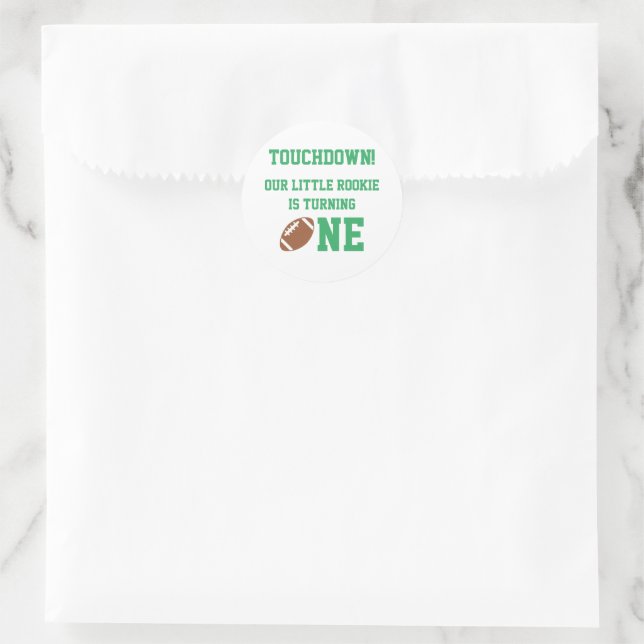 Sticker Rond Football 1er anniversaire (Sac)